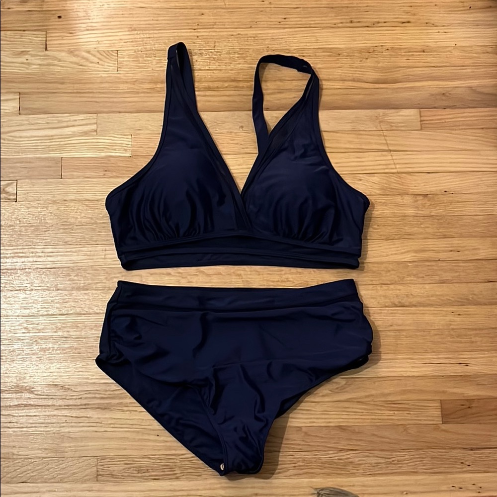 Shapermint Blue Bikini Set for Active Swim